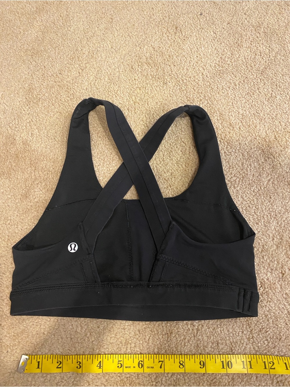 lululemon athletica Black Crisscross Back Sports Bra